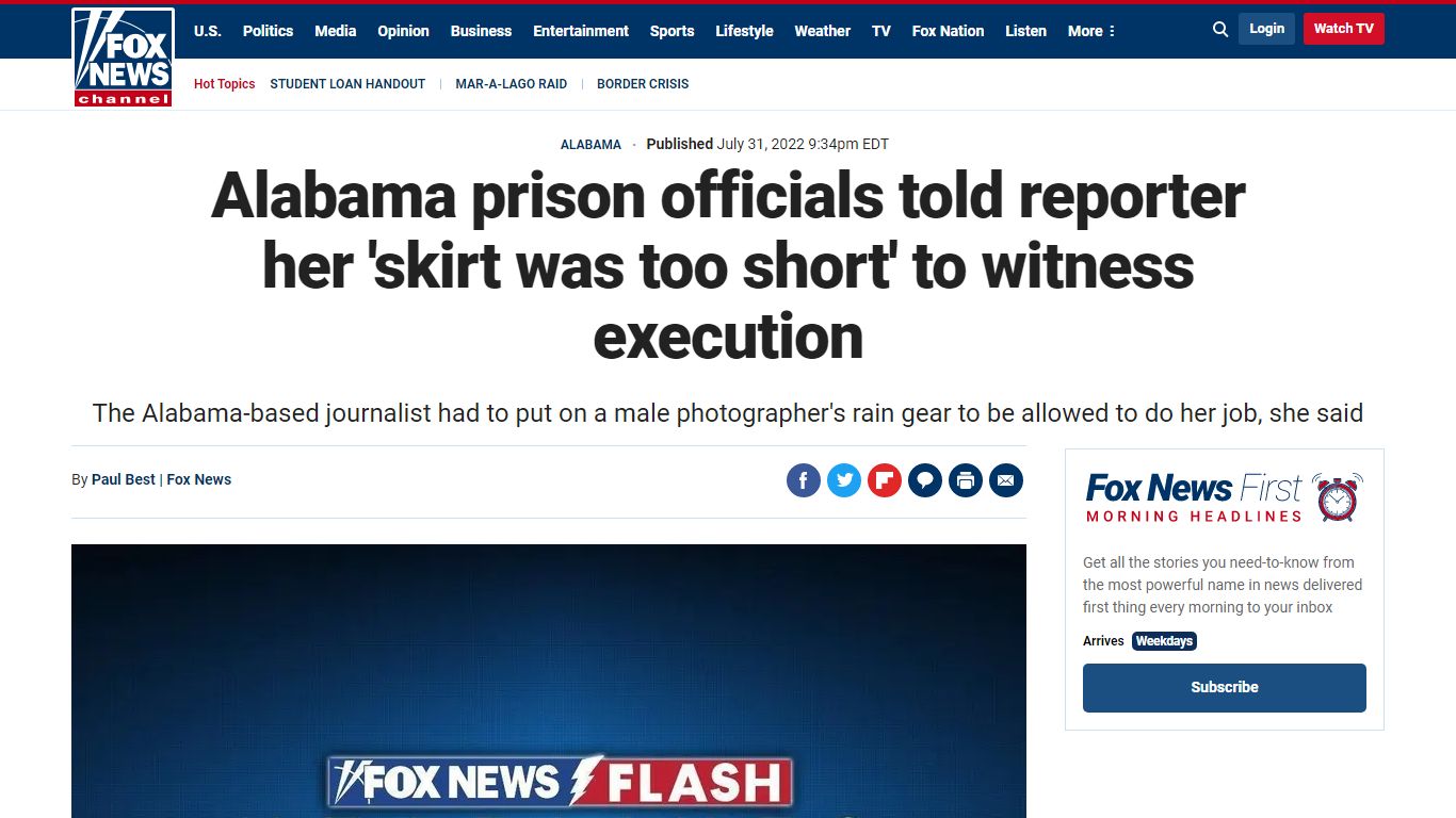 Alabama prison officials told reporter her 'skirt was too short' to ...